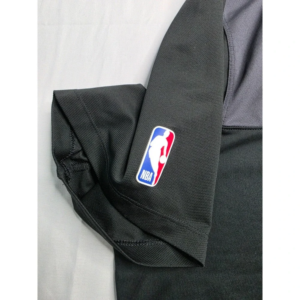 Nike Dri-Fit NBA Atlanta Hawks Basketball Polo Shirt Men's 2XL Black Performance